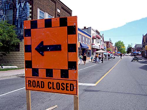 Mill St E (Highway #7) closed at Main St for the Taste of Acton event