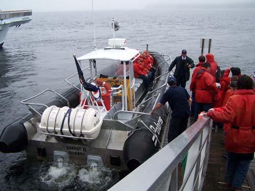 AML whale watching zodiac expedition at Baie-Ste_Catherine, Quebec - along the St Lawrence River