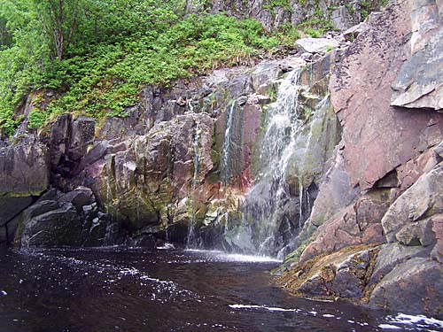 waterfall in Fjord Saguenay along the St Lawrence River