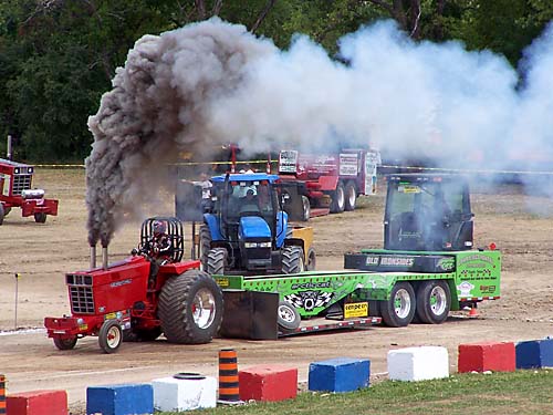 Fergus Truck Pull  2007 - smaller farm tractor type pull with a lot of smoke