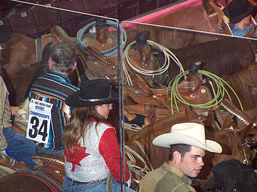 2007 Dodge Rodeo Tour - cowboys waiting their turn