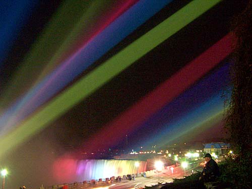 Festival of Lights illuminating Niagara Falls, Ontario