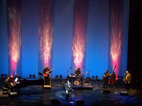 Singer Matt Dusk at the Mississauga Living Arts Centre, Ontario, Canada.