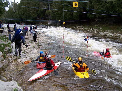 Whitewater Ontario 2008 Elora Downriver Kayak Slalom Race