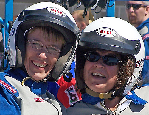 Lorrie and Ann take the Nascar experience in Las Vegas