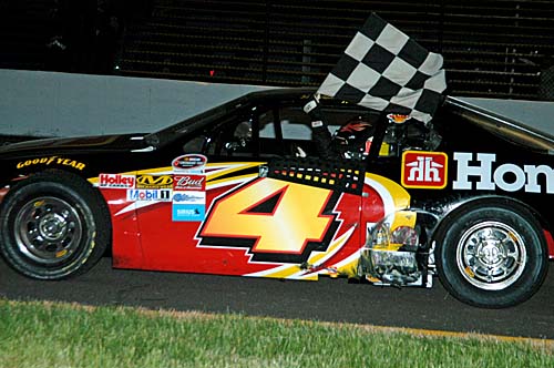 Nascar Canadian Tire Series - first race, Cayuga Speedway. Winner car #4 - Don Thomson. Jr.