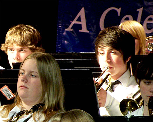 Acton High School concert band, some trumpet players