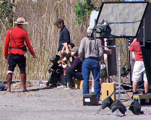 Scarboro Bluffs, Toronto. Shooting a movie