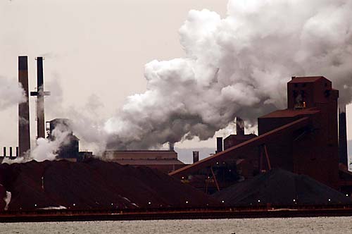 Steel Foundry in Hamilton Harbour, Ontario, Canada