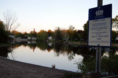 Fairy Lake new swimming area, float line