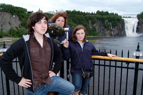 Standing in front of Montmorency Falls, Quebec