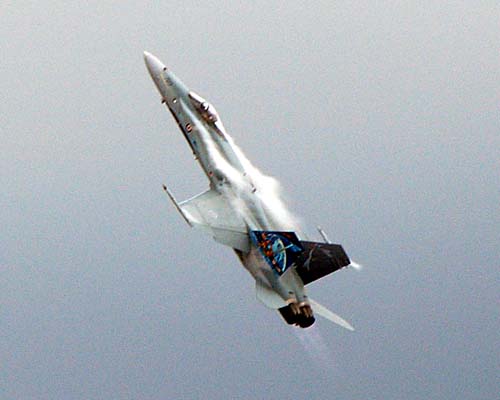 Canadian CF-18 fighter jet at the Quebec International Air Show 2008