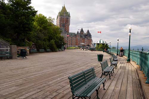 boardwalk beside Chateau Frontenac, Quebec