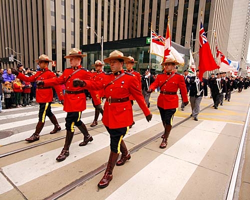 Royal Canadian Mounted Police march in the 2007 Toronto Remembrance Day Parade