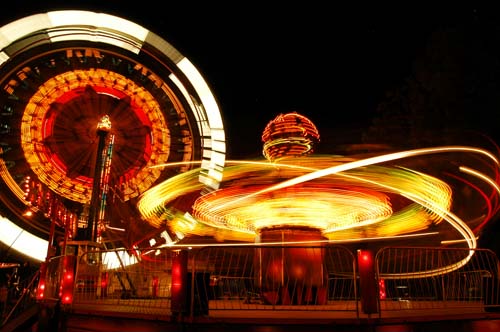 fair rides at night, Acton Fall Fair 2008