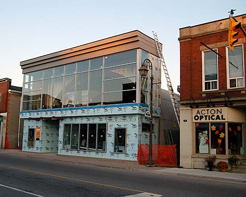 Roxy cafe continues it's construction progress, Acton, Ontario