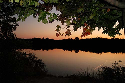 Prospect Park sunset over Fairy Lake, Acton, Ontario