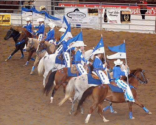 2008 Ontario Dodge Rodeo tour, Mississauga's Hershey Centre - precision cowgirl team