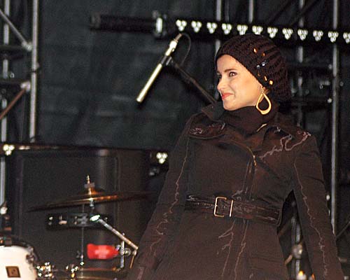 Nelly Furtado at the Toronto Earth Hour Celebrations at Nathan Phillips Square, March 29, 2008