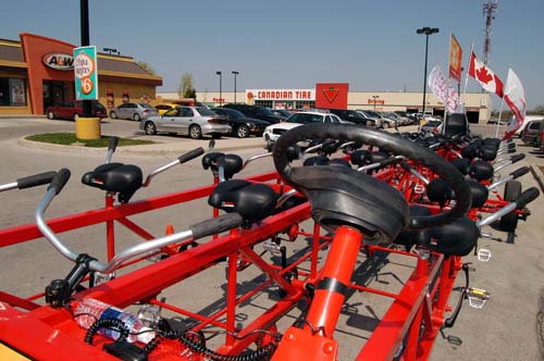 Heart and Stroke Big Bike,  60 feet long and 30 people ride