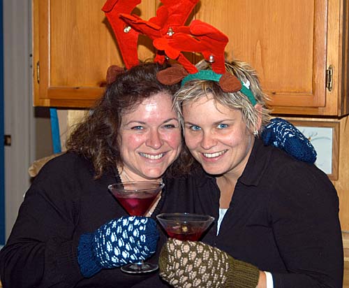 Ann and Shawnessy enjoy a cocktail during the days fun