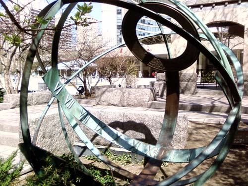 Nathan Phillip Square Sundial in the Peace Garden, Toronto City Hall, Ontario