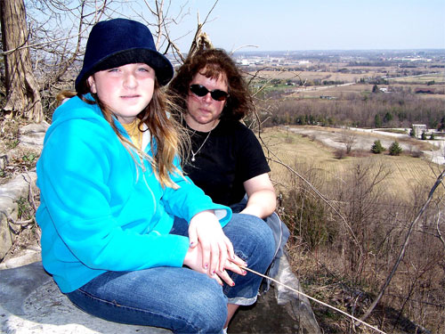 On the Niagara Escarpment's Bruce Trail looking south towards Milton, Ontario.