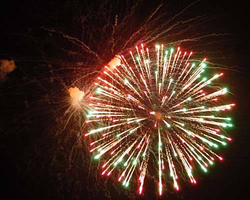 Canada Day fireworks in Acton