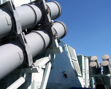 missile tubes on HMCS Halifax frigate